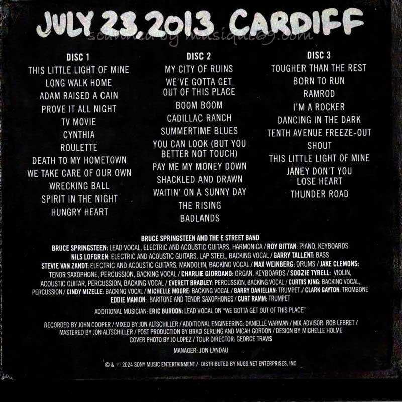 ブルーススプリングスティーン Bruce Springsteen & The E Street Band - July 23, 2013 Cardiff (CD)｜musique69｜02