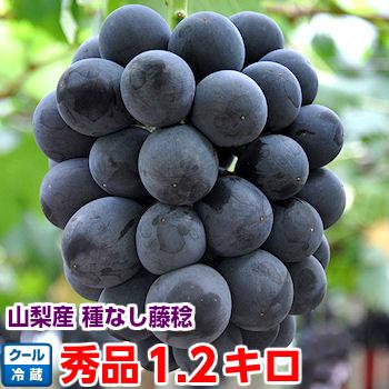 山梨県産 藤稔（ふじみのり）秀品3Lサイズ1.2kg（冷蔵配送）