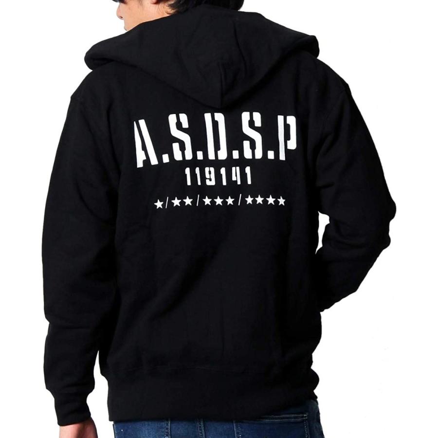 超安い パーカー ジップ アスナディスペック Asnadispec メンズ Assz47 パーカー ジップアップ 大きいサイズ ロゴ ミリタリー スウェット パーカー Safecity uiginfo Com