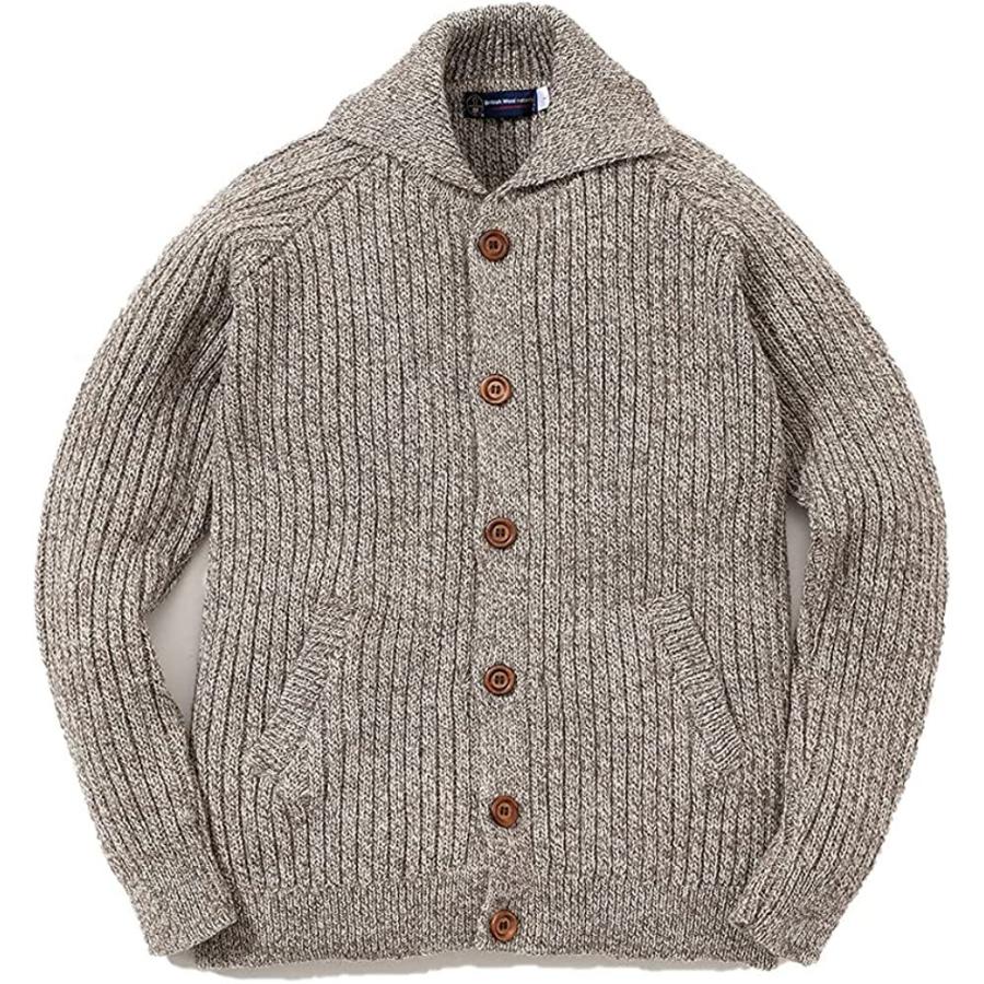 祝開店 大放出セール開催中 リブ編み 英国製 セーター カーディガン Cooper ジェイエムクーパー Jm ニット M ベージュ メンズ ウール100 カーディガン Ahmedmostafa Us