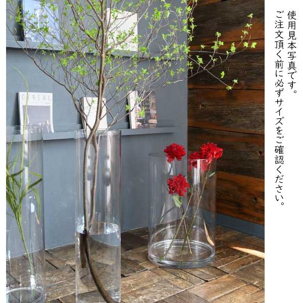 フラワーベース 花瓶 おしゃれ 割れない ガラス φ20×H30 PVシリンダー 高い 高さがある 大きいサイズ 透明の画像