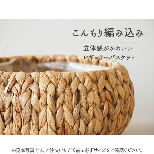 かご バスケット M 鉢カバー フラワーアレンジメント 浅型 アミアミ丸