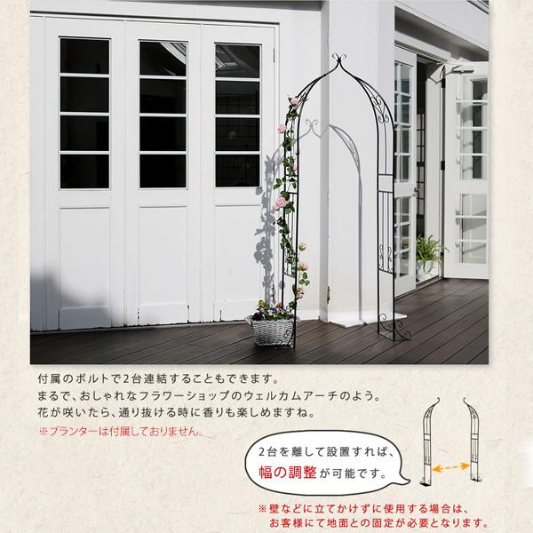 送料無料アイアンハーフアーチ ダブル 幅110cm アイアンアーチ（1065） アイアンアーチ 鉄製 2台 ダブル ガーデンアーチ バラアーチ つる 薔薇