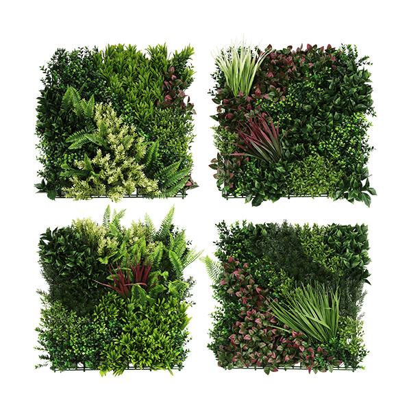 フェイクグリーン 壁掛け ウォールグリーン 50×50cm 4枚 壁面