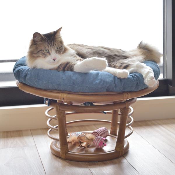 東谷 猫 ベッド ペットベッド クッション ふかふか かわいい 丸型 φ55