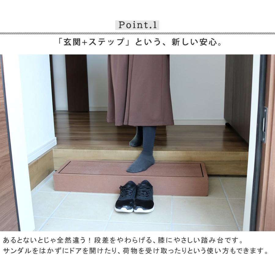 ウッドデッキ 階段 人工木 樹脂 台 踏み台 腐らない diy 簡単 後付け エコフィール ステップ 1個_3
