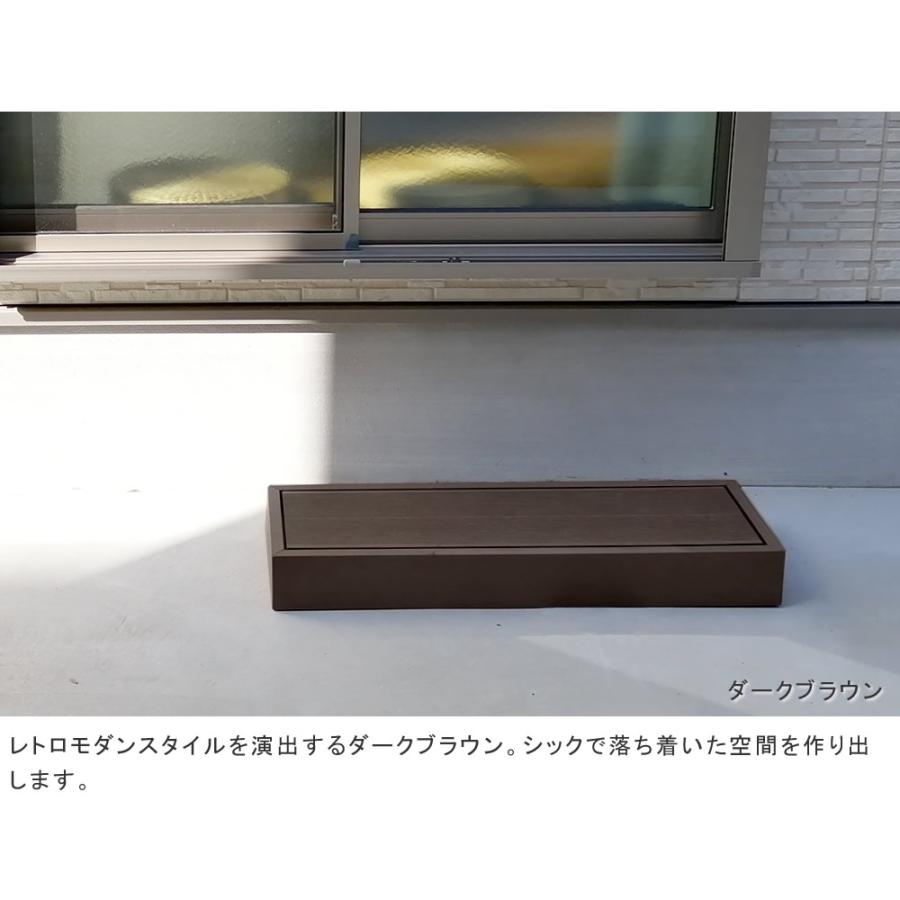 ウッドデッキ 階段 人工木 樹脂 台 踏み台 腐らない diy 簡単 後付け エコフィール ステップ 1個_4