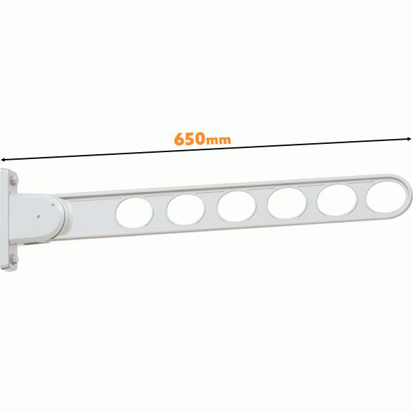 洗濯物干し ベランダ 屋外 竿受け 物干し金物 窓壁付け 2本 RK-65 650mm