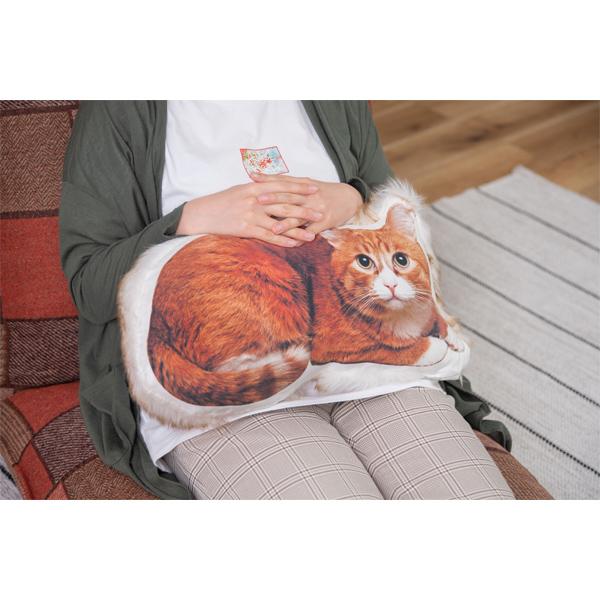 東谷 W50×D30×H13 TTC-401C クッション ネコ 猫 ねこ 猫柄 フェイク  