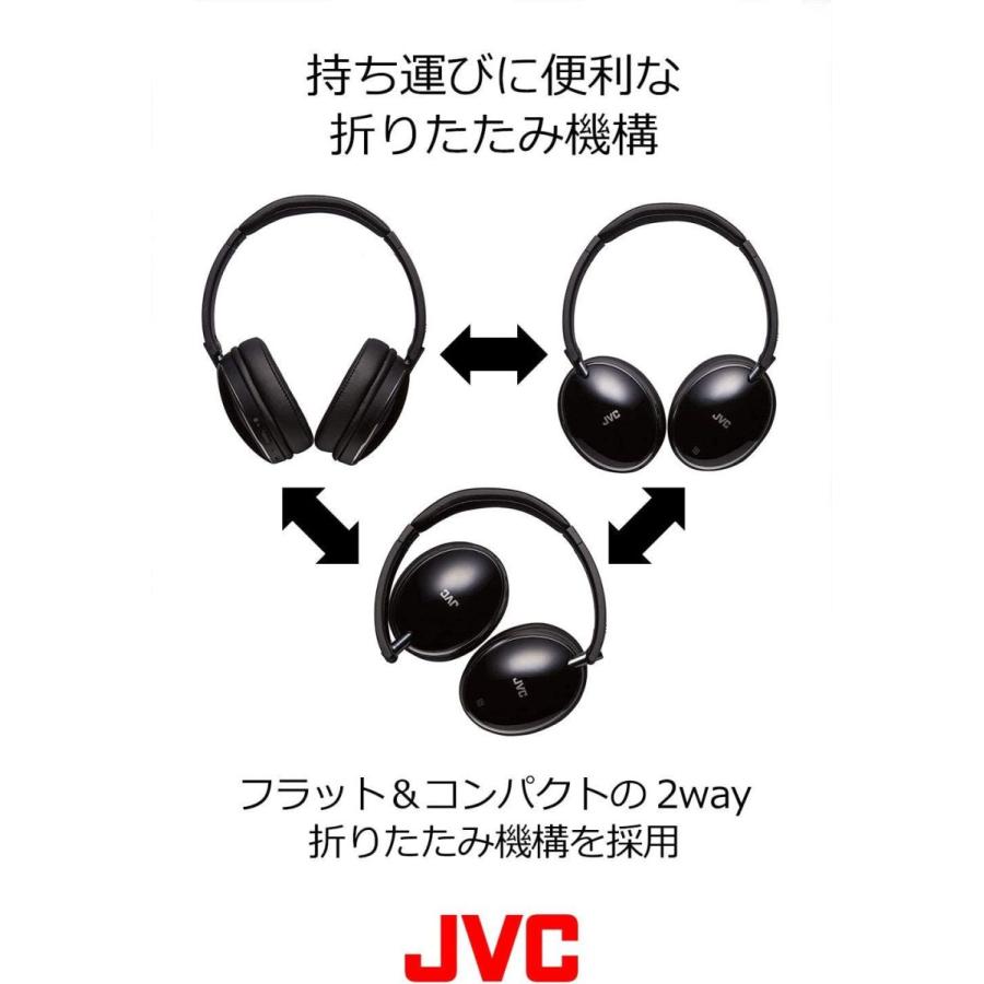 JVC HA-S88BN ノイズキャンセリングヘッドホン Bluetooth・NFC対応 連続27時間再生 有線接続対応 ハンズフリー通話用 HA S88BN ノイズキャンセリングヘッドホン Bluetooth NFC対応 連続27時間再生 有線接続対応 ハンズフリー通話用