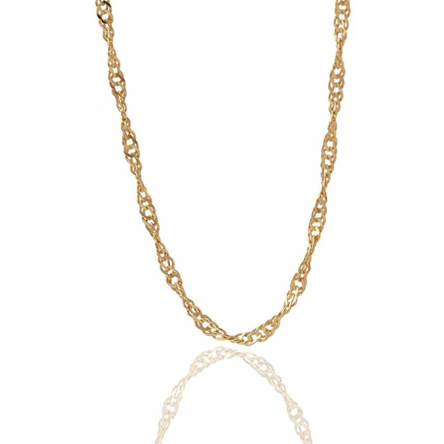 K18 ゴールド スクリュー チェーン ネックレス 1.2mm幅 レディース (45cm -3cm アジャスター付 ） 18金 ゴールド スクリュー チェーン ネックレス 2mm幅 レディース 45cm 3cm アジャスター付 18金