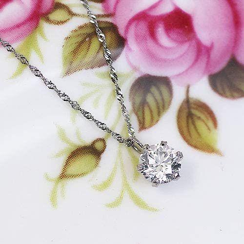 KASHIMA純プラチナ台 0.3ct ダイヤモンド 一粒石 プチ ペンダント ネックレス 3ct ダイヤモンド 一粒石 プチ ペンダント ネックレス