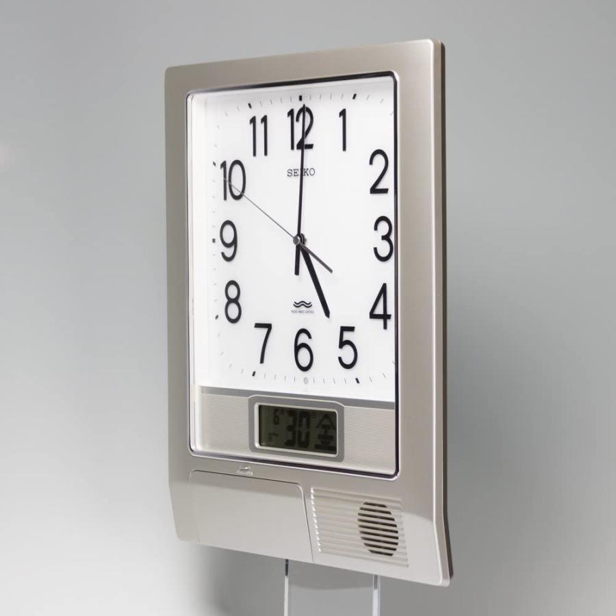 セイコー クロック 掛け時計 電波 アナログ プログラム機能 カレンダー 液晶表示 銀色 メタリック PT201S SEIKO クロック 掛け時計 電波 アナログ プログラム機能 カレンダー 液晶表示 銀色 メタリック PT201S SEIKO