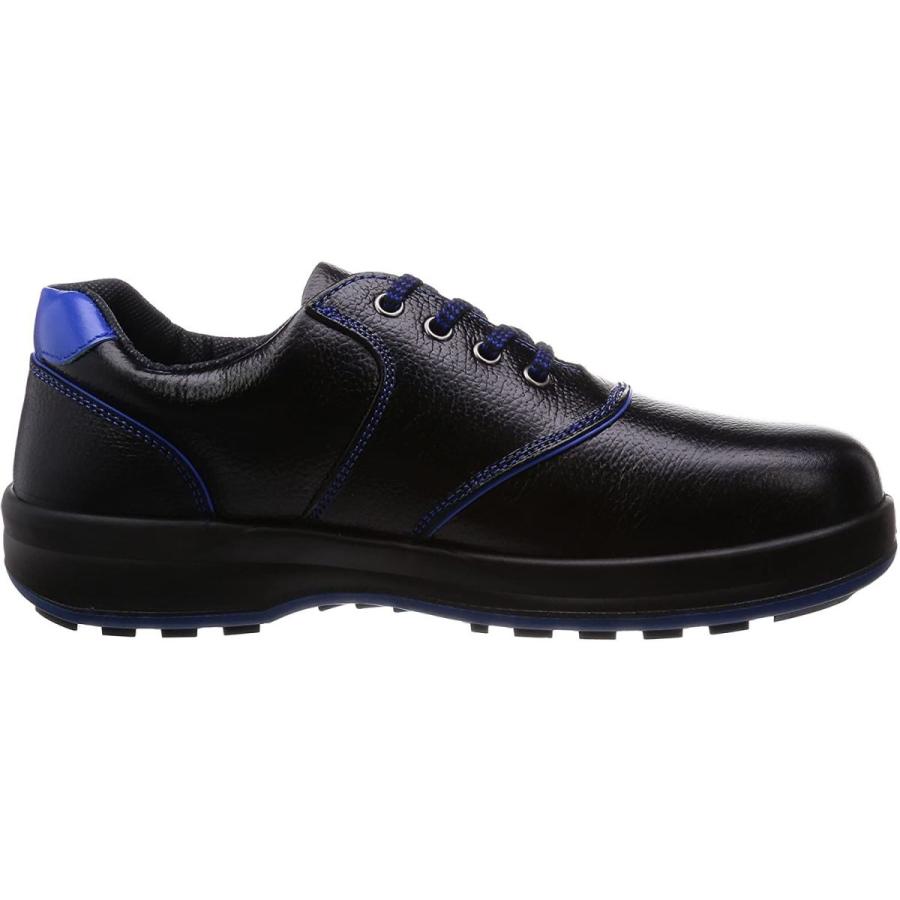 シモン　安全靴　短靴　JIS規格　耐油　SL11　革製　黒　耐滑　ブルー　ライト　24.5