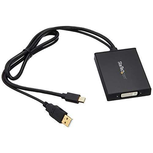 今季ブランド - DisplayPort Mini StarTech.com デュアルリンクDVI DVIア USBバスパワー対応 ブラック 変換アダプタ ディスプレイケーブル