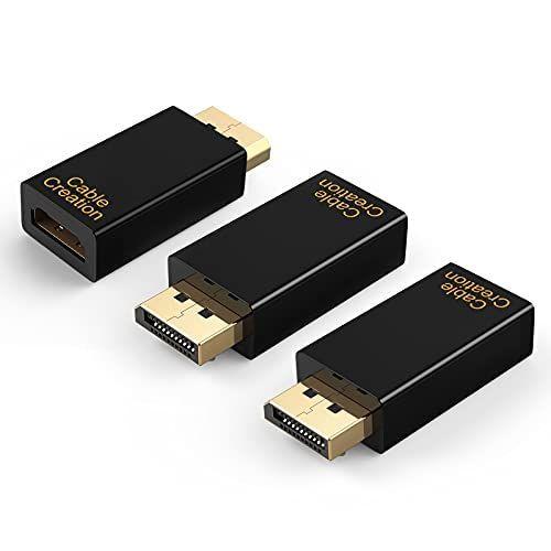DP to HDMIアダプタ， CableCreation 即納特典付き 3本入れ 90％以上節約 DisplayPort → 3D 4K 金メ HDMI変換アダプタ