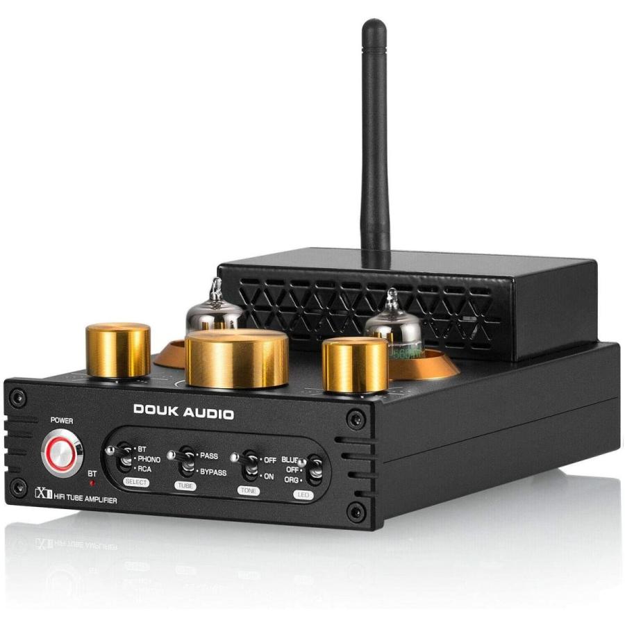 Douk Audio X1 GE5654 Bluetooth 5.0 真空管アンプ MM フォノアンプ ターンテーブル用 320W TDA7 Audio X1 GE5654 Bluetooth 真空管アンプ MM フォノアンプ ターンテーブル用 320W TDA7