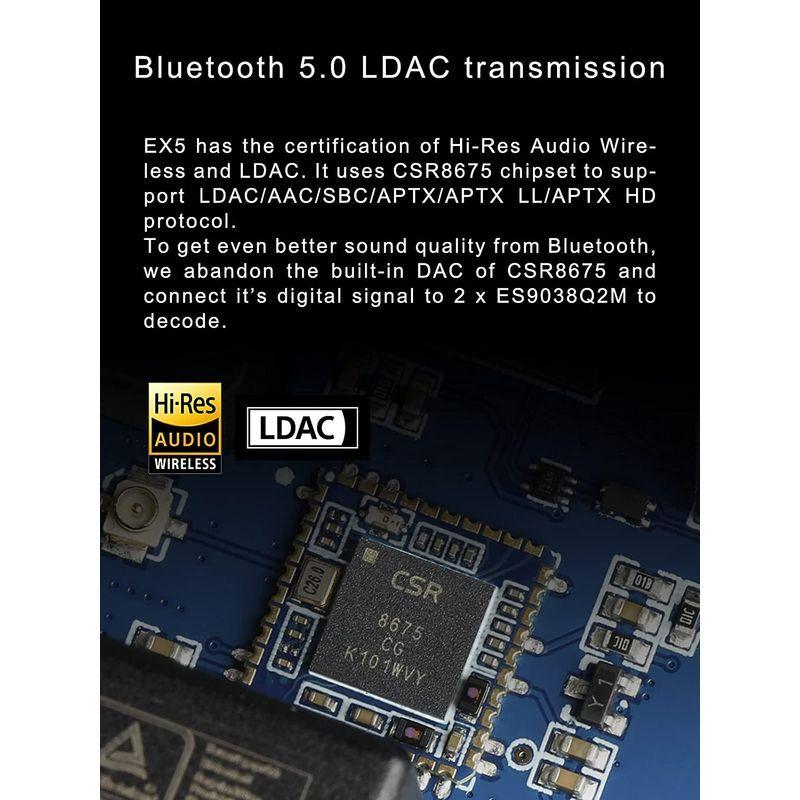 【推し】 TOPPING EX5 MQA デュアルES9038Q2M DAC Bluetooth 5.0 LDAC DSD512 PCM768kHz 【M2703580001】(15107円)