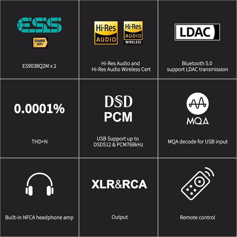 【推し】 TOPPING EX5 MQA デュアルES9038Q2M DAC Bluetooth 5.0 LDAC DSD512 PCM768kHz 【M2703580001】(15107円)