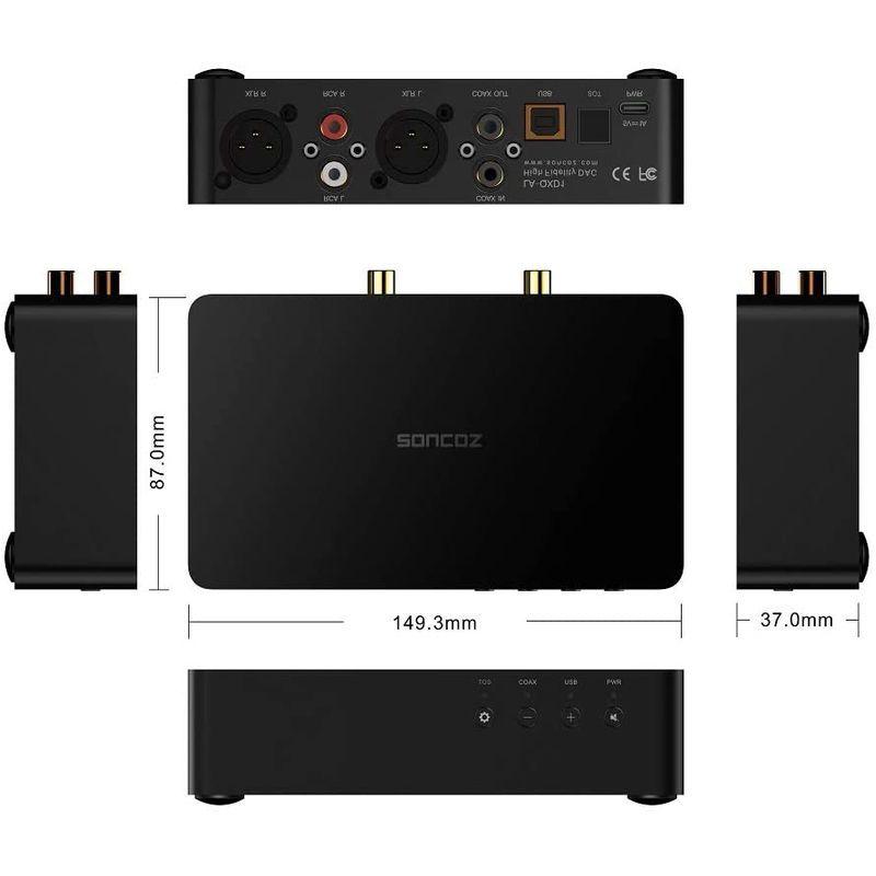 SONCOZ LA-QXD1 HiFiオーディオデジタルアナログコンバーターUSB DACバランスES9038Q2M 32ビット/ 768 LA QXD1 HiFiオーディオデジタルアナログコンバーターUSB DACバランスES9038Q2M 32ビット/