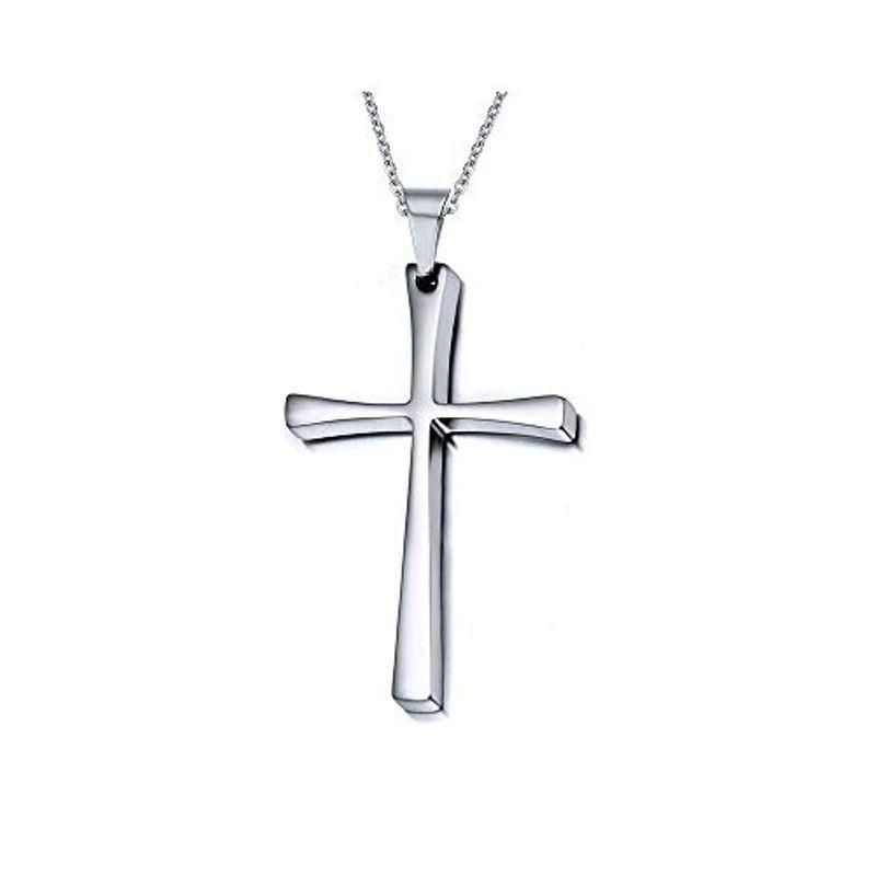 大割引Rockyu 十字架 ネックレス レディース シンプル メンズ ステンレス ペンダント クロス クロスネックレス 十字架アクセサリー