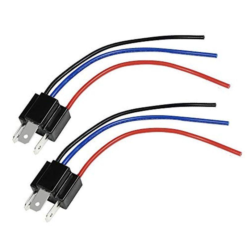 Yunpicar H4 ヘッドライト フォグライト用 カプラーケーブル メス 交換 加工 増設など 入園入学祝い 変換コネ ソケット 防水 H4 プラグ