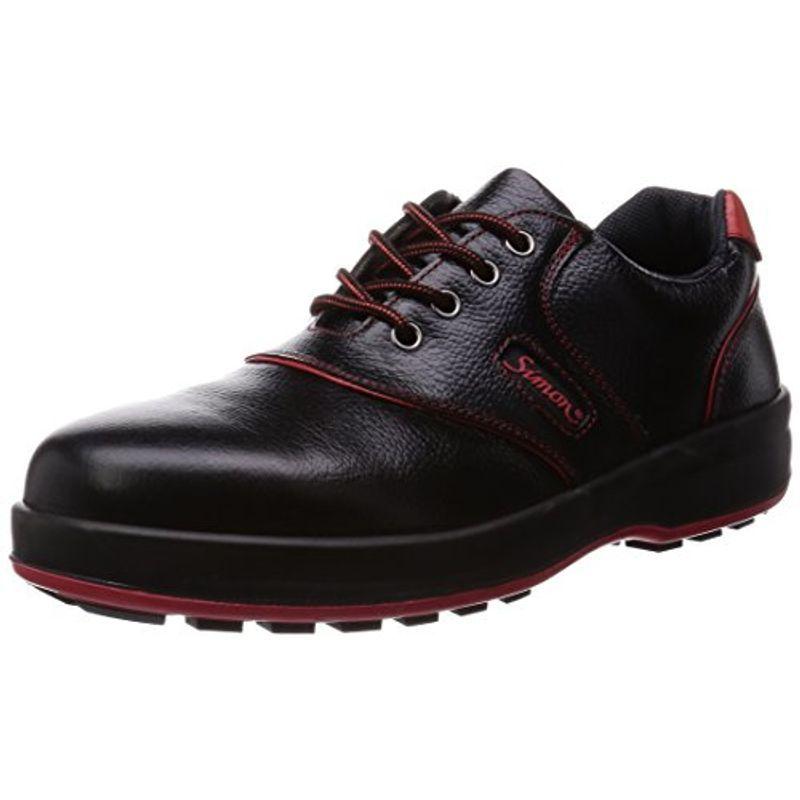 シモン　安全靴　短靴　黒　赤　耐滑　JIS規格　SL11　ライト　耐油　革製　24.5
