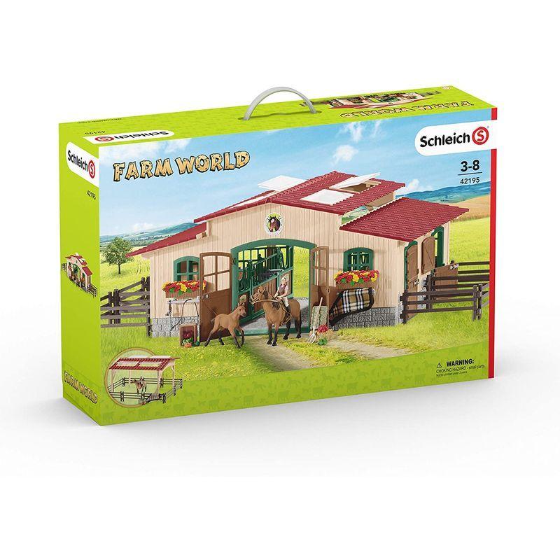 シュライヒ ファームワールド 大きな厩舎プレイセット(馬付き) フィギュア 42195 ファームワールド 大きな厩舎プレイセット 馬付き フィギュア
