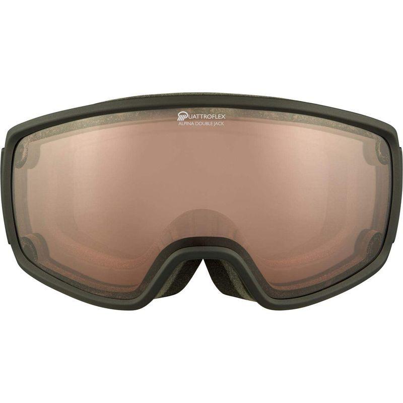 【クーポン】 ALPINA(アルピナ) スキースノーボードゴーグル ユニセックス マグネット式着脱ミラーレンズ 偏光 メガネ使用可 DOUBLE JACK 【H2567307497】(14346円)