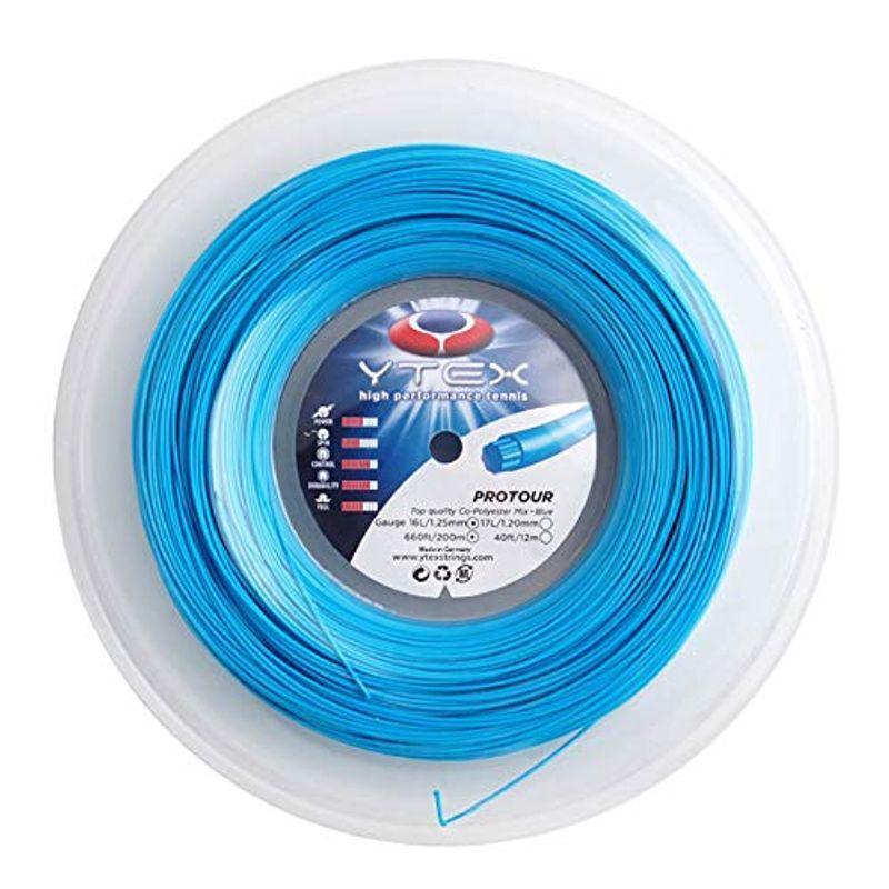 YTEX(ワイテックス) プロツアー 200Mロール 硬式テニス ポリエステルガット (19y6m)   ブルー   1.25mm