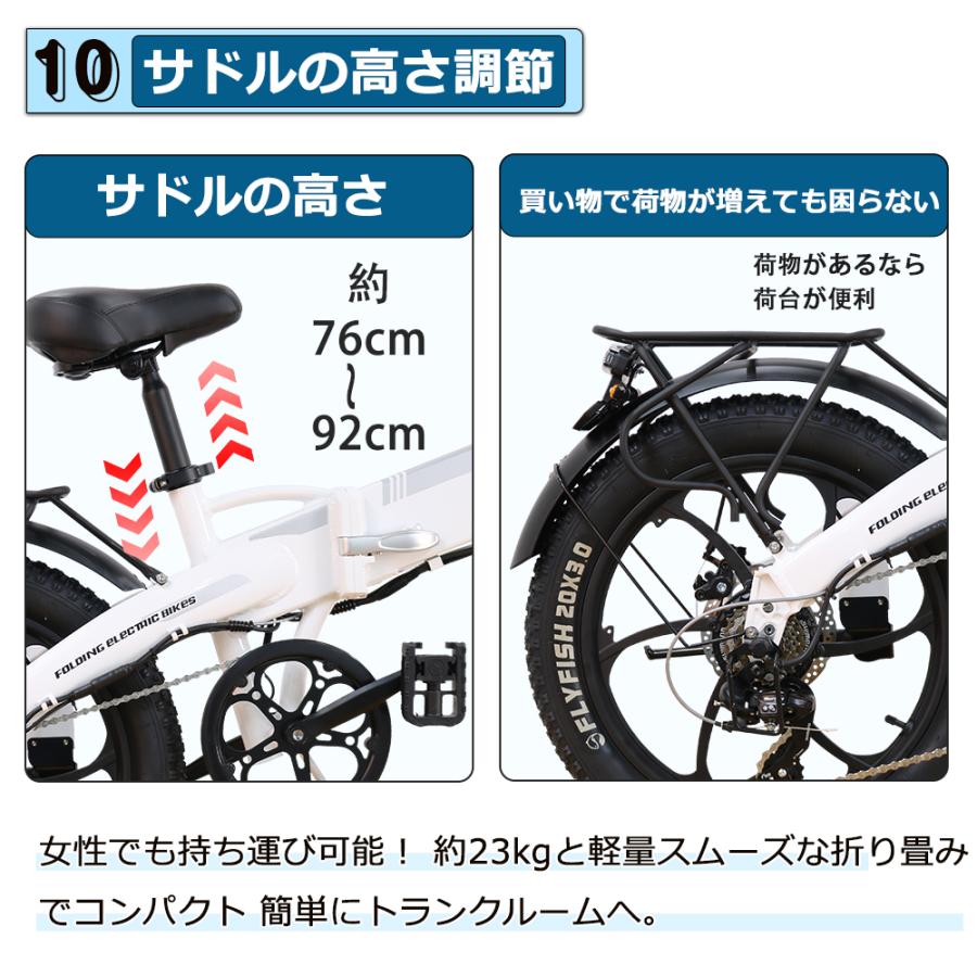 FLYFISH アクセル付き 20インチ フル電動自転車 電動バイク FLYFISH アクセル付き 20インチ フル電動自転車 電動バイク