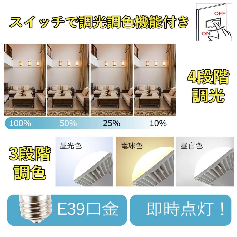 特売20個セット【送料無料】LEDバラストレス水銀灯 E39口金 par56 60w 全光束12000lm IP65防水抜群 調光＆調色機能付き 照射角度140° バラストレス水銀灯代替の画像