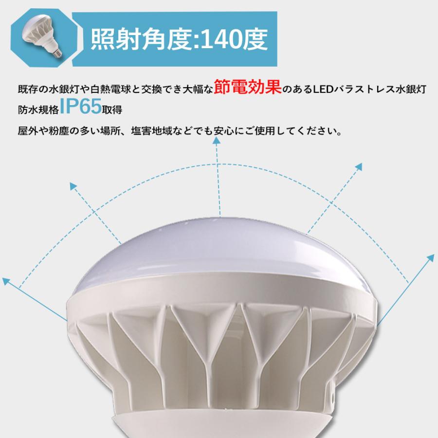 特売20個セット【送料無料】LEDバラストレス水銀灯 E39口金 par56 60w 全光束12000lm IP65防水抜群 調光＆調色機能付き 照射角度140° バラストレス水銀灯代替の画像