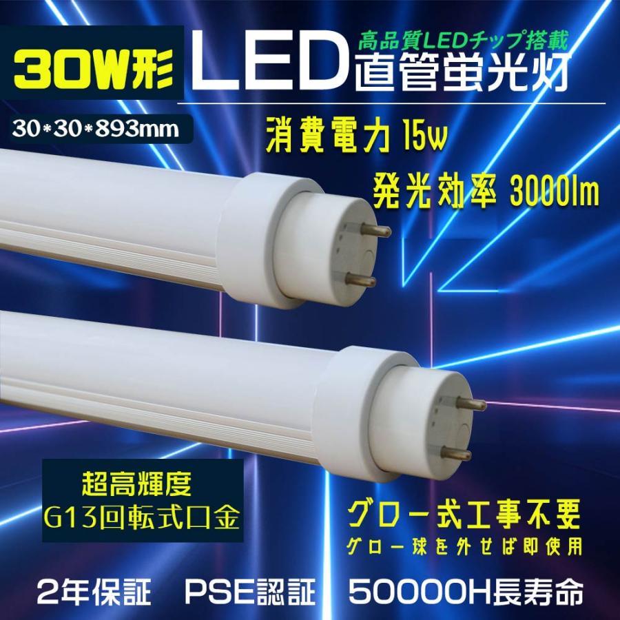 LED蛍光灯 30w形 直管 893mm led直管蛍光灯15W 3000LM G13口金 LED蛍光灯 30w形 直管 893mm led直管蛍光灯15W 3000LM G13口金