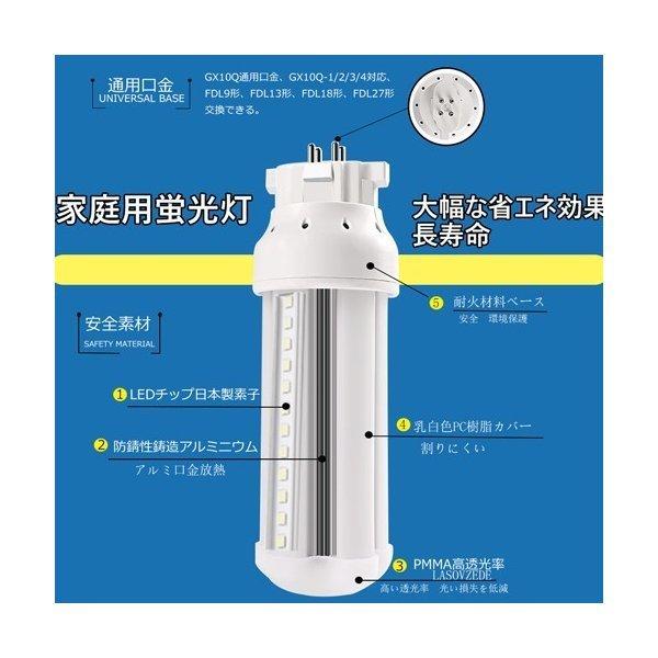 LEDコンパクト蛍光灯 FDL9EX-L/W/N/D GX10Q兼用口金 電源内蔵 4w消費