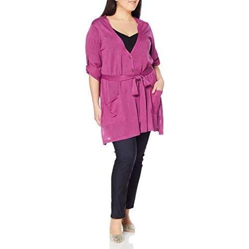 セシール カーディガン プランプ 大きいサイズ 軽量 七分袖 ロングカーディガン ベルト付き 薄手 レディース マゼンタ 5l Msb19 Vjn11v1ba むすび商店 通販 Yahoo ショッピング