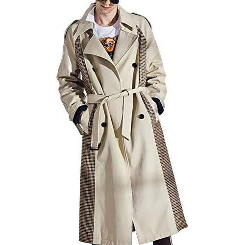 超大特価 メンズロングトレンチコート膝下丈 ベージュ 185 限定価格セール Collezionec2ph Com