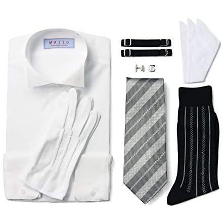 送料無料 父親 モーニング セット 小物 ウイングカラー シャツ ネクタイ付き 7点セット ブライダル 結婚式 C ブラック L 人気ブランド Www Muslimaidusa Org