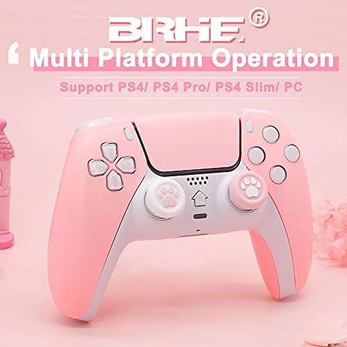 かわいいワイヤレスコントローラー Ps 4用 Brhe Kawaii 交換用リモートゲームパッド 女の子用ゲームアクセサリー Msb19 Wap24s0di むすび商店 通販 Yahoo ショッピング