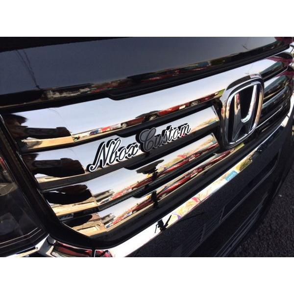 ハスラー フロントバンパー クロームリング エンブレム