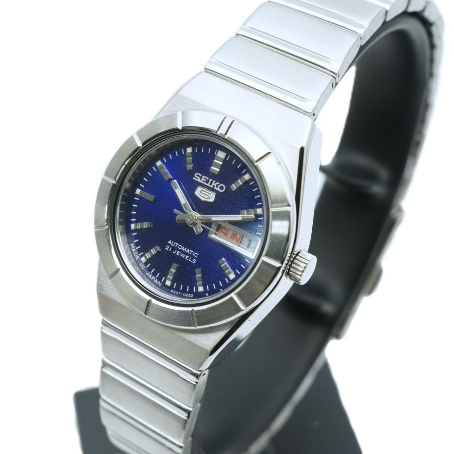 SEIKO（セイコー） セイコー5 自動巻き ブルー レディース 4207-00S0
