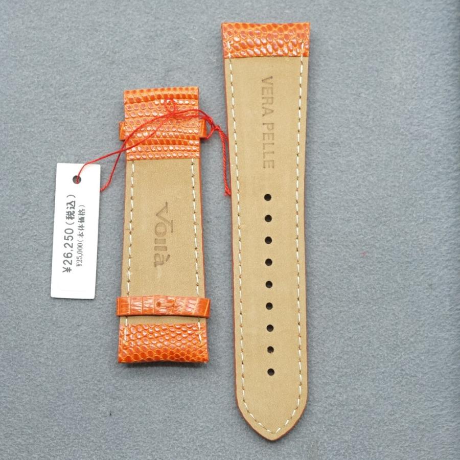 ヴォアラ Voila 純正 リザードベルトオレンジ 24mm GrandeCruz バックルタイプ 時計バンド 時計ベルト バンド交換 人気 おしゃれ デッドストック品 25-M-143_1