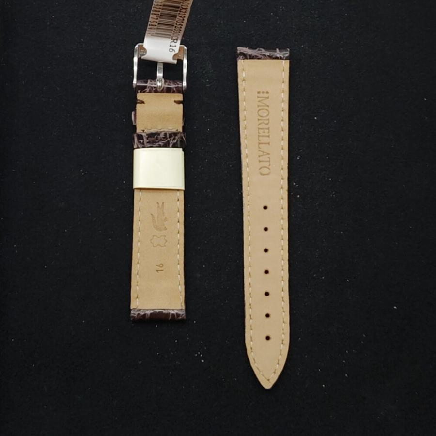 デッドストック品 モレラート MORELLATO TRACY カイマン レザー ブラウン 16mm 時計バンド 時計ベルト バンド交換 人気 おしゃれ 25-M-456_1