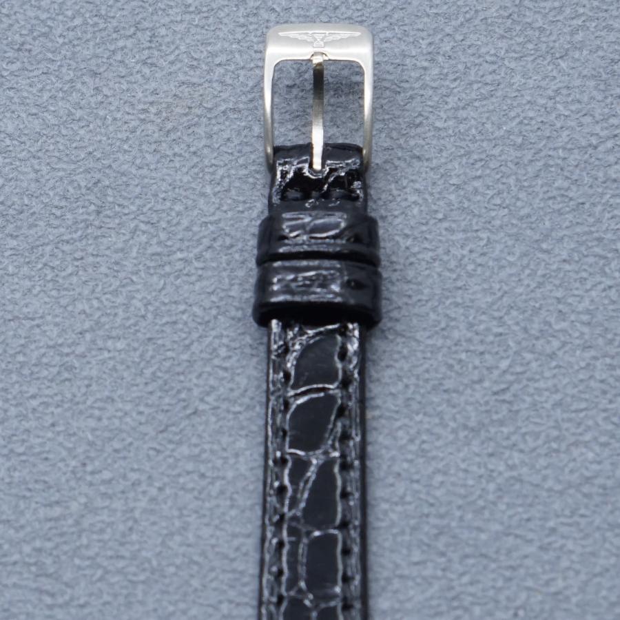 ロンジン LONGINES 純正 ワニ 10mm ブラック 時計バンド 時計ベルト バンド交換 人気 おしゃれ 25-M-701の画像