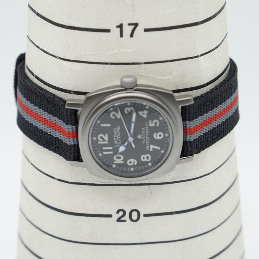LATINO 自動巻き時計 5ATM 防水 ラティーノ ミリタリー 自動巻き 未使用品 ブラック LATINO