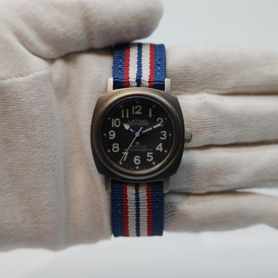 ラティーノ ミリタリー 自動巻き 未使用品 ブラック LATINO MILITARE 