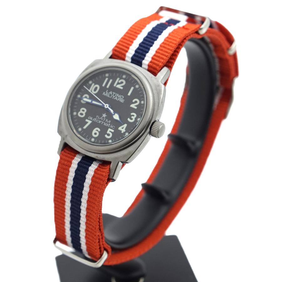 ラティーノ ミリタリー 自動巻き 未使用品 ブラック LATINO MILITARE