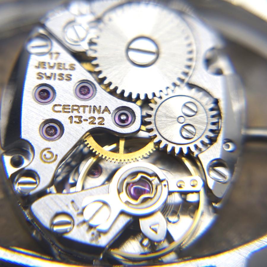 【超希少】サーチナ　certina 手巻き　ホワイト　アイボリー　メンズ 超希少】サーチナcertina 手巻きホワイトアイボリーメンズ