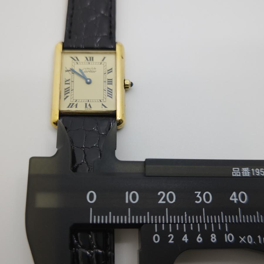 【OH済】Cartier TANK LM K18 金無垢　腕時計　クォーツ オーバーホール済み】 カルティエ K18 タンク シノワーズ LM【極