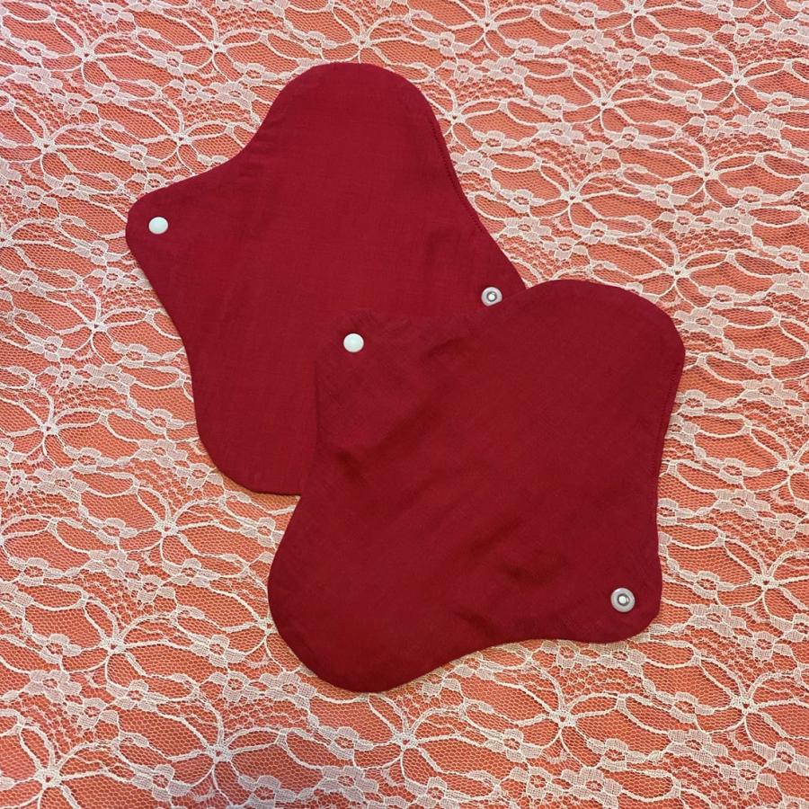 ２枚入　「薄地プラチナフォトンの赤色布ライナー」(第１チャクラ・カラーセラピー・遠赤外線) | 